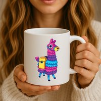 Funny Loot Llama Pinata With Yellow Saddlebag Mug