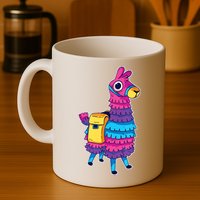 Funny Loot Llama Pinata With Yellow Saddlebag Mug