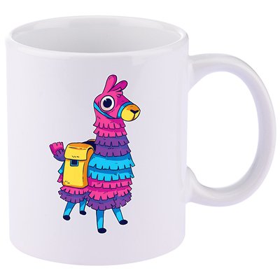 Funny Loot Llama Pinata With Yellow Saddlebag 11oz C Handle Ceramic Mug