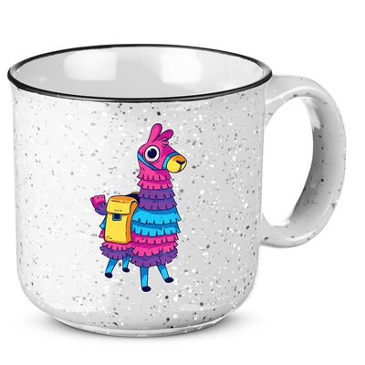 Funny Loot Llama Pinata With Yellow Saddlebag 15oz Campfire Ceramic Mug