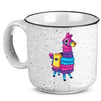 Funny Loot Llama Pinata With Yellow Saddlebag 15oz Campfire Ceramic Mug