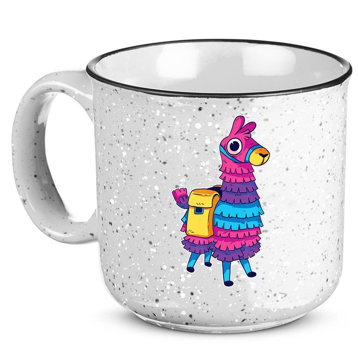 Funny Loot Llama Pinata With Yellow Saddlebag 15oz Campfire Ceramic Mug