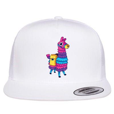 Funny Loot Llama Pinata With Yellow Saddlebag Flatbill Hat