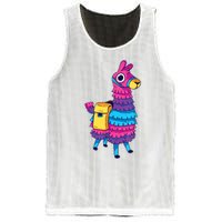 Funny Loot Llama Pinata With Yellow Saddlebag Mesh Reversible Basketball Jersey Tank