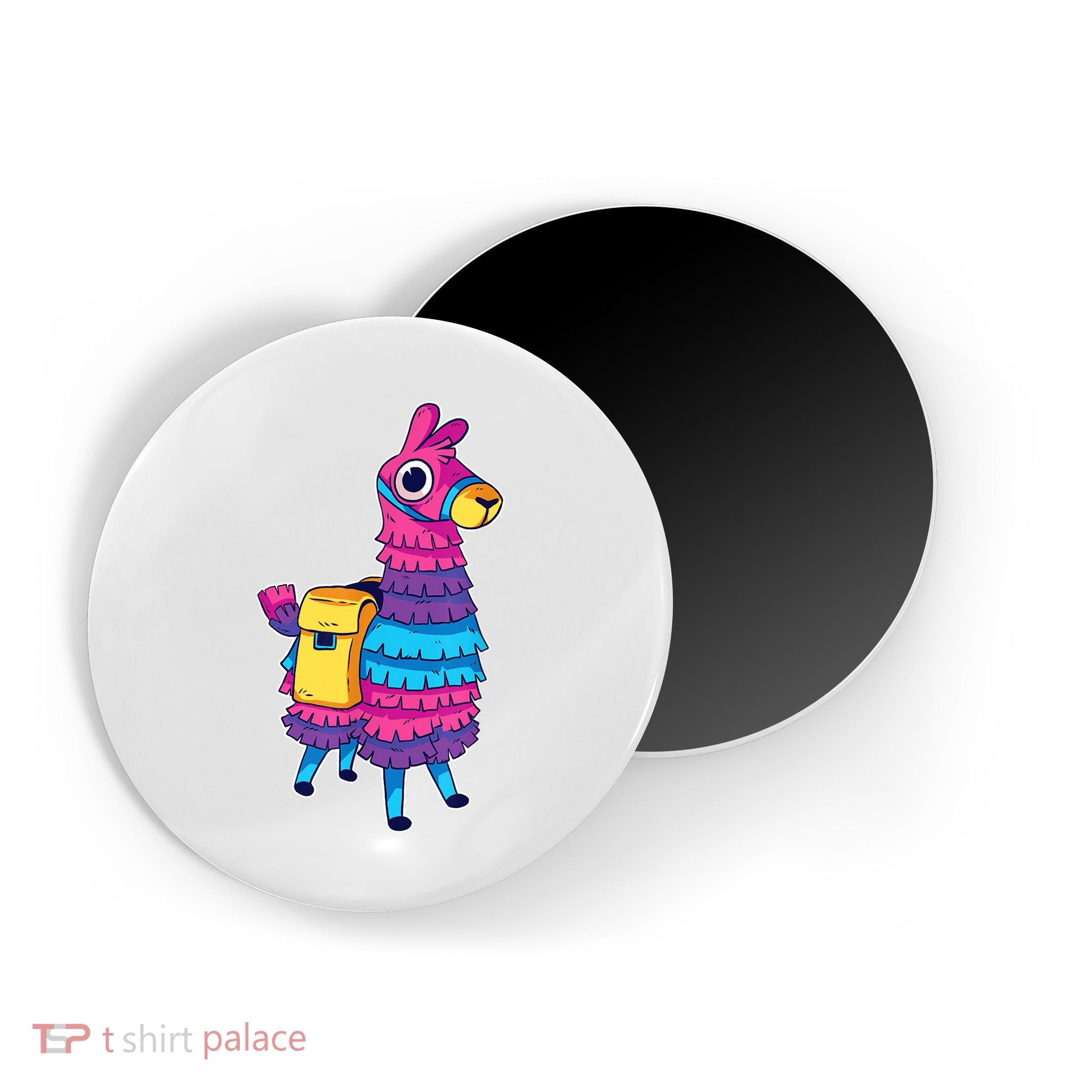 Funny Loot Llama Pinata With Yellow Saddlebag Magnet