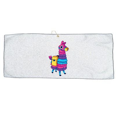 Funny Loot Llama Pinata With Yellow Saddlebag Large Microfiber Waffle Golf Towel