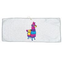 Funny Loot Llama Pinata With Yellow Saddlebag Large Microfiber Waffle Golf Towel