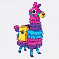 Funny Loot Llama Pinata With Yellow Saddlebag Youth Performance Sprint T-Shirt