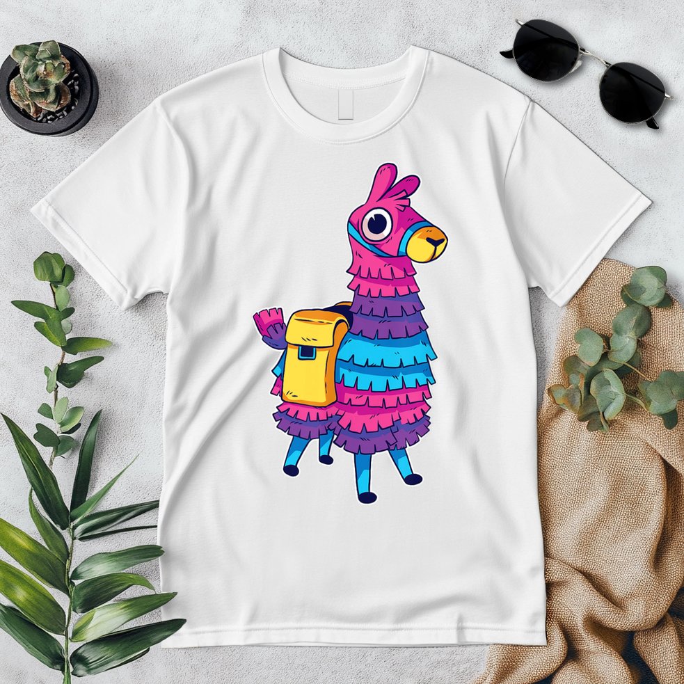 Funny Loot Llama Pinata With Yellow Saddlebag Premium T-Shirt