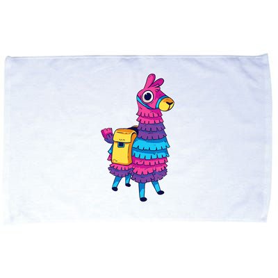 Funny Loot Llama Pinata With Yellow Saddlebag Microfiber Hand Towel
