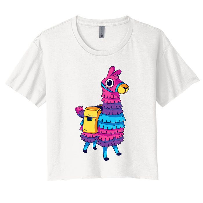 Funny Loot Llama Pinata With Yellow Saddlebag Crop Top