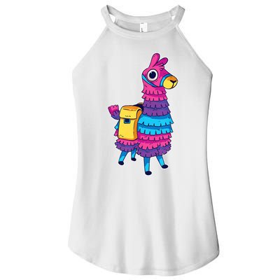 Funny Loot Llama Pinata With Yellow Saddlebag Women's Perfect Tri Rocker Tank