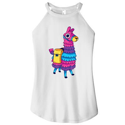 Funny Loot Llama Pinata With Yellow Saddlebag Women’s Perfect Tri Rocker Tank