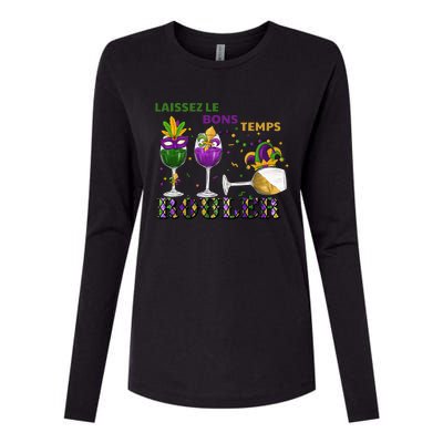 Funny Laissez Les Bons Temps Rouler Mardi Gras Womens Cotton Relaxed Long Sleeve T-Shirt