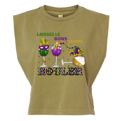 Funny Laissez Les Bons Temps Rouler Mardi Gras Garment-Dyed Women's Muscle Tee