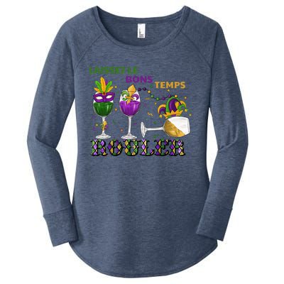 Funny Laissez Les Bons Temps Rouler Mardi Gras Women's Perfect Tri Tunic Long Sleeve Shirt