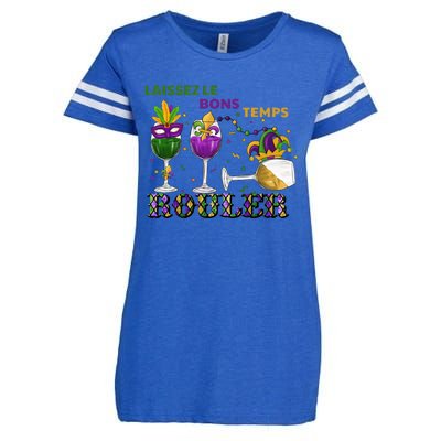 Funny Laissez Les Bons Temps Rouler Mardi Gras Enza Ladies Jersey Football T-Shirt