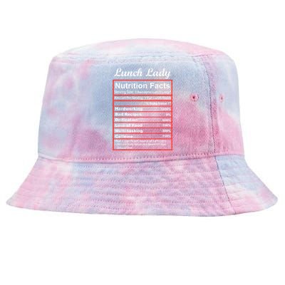 Funny Lunch Lady Nutrition Facts School Cafeteria Cooks Tie-Dyed Bucket Hat