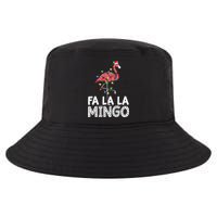 Fa La La Mingo Flamingo Christmas Tree Lights Tropical Xmas Cool Comfort Performance Bucket Hat