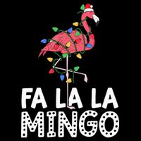 Fa La La Mingo Flamingo Christmas Tree Lights Tropical Xmas 16 in Basic Backpack