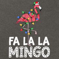 Fa La La Mingo Flamingo Christmas Tree Lights Tropical Xmas Cotton Canvas Backpack