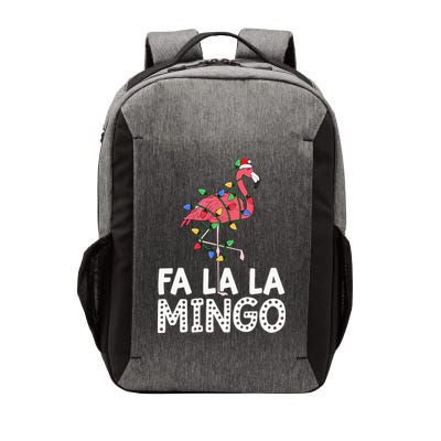 Fa La La Mingo Flamingo Christmas Tree Lights Tropical Xmas Vector Backpack