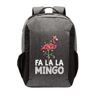Fa La La Mingo Flamingo Christmas Tree Lights Tropical Xmas Vector Backpack
