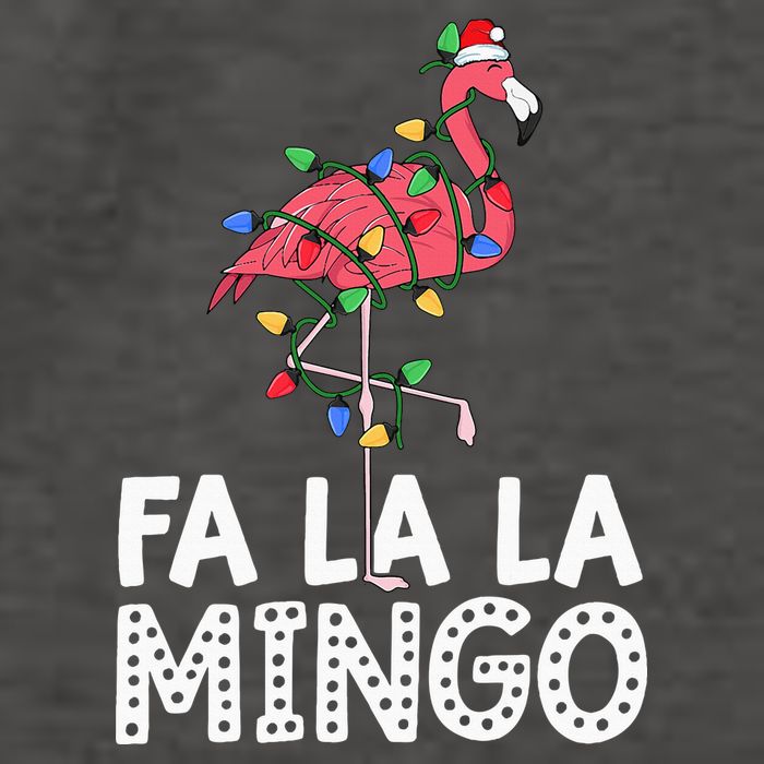 Fa La La Mingo Flamingo Christmas Tree Lights Tropical Xmas Vector Backpack