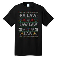 Fa Law Law Vintage Lawyer Ugly Christmas Sweater Tall T-Shirt