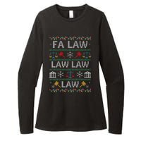 Fa Law Law Vintage Lawyer Ugly Christmas Sweater Womens CVC Long Sleeve Shirt