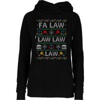 Fa Law Law Vintage Lawyer Ugly Christmas Sweater Womens Funnel Neck Pullover Hood