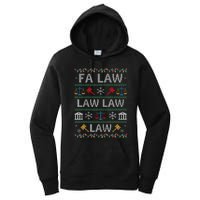 Fa Law Law Vintage Lawyer Ugly Christmas Sweater Women's Pullover Hoodie