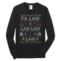 Fa Law Law Vintage Lawyer Ugly Christmas Sweater Tall Long Sleeve T-Shirt