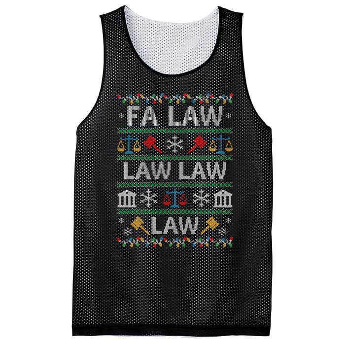 Fa Law Law Vintage Lawyer Ugly Christmas Sweater Mesh Reversible Basketball Jersey Tank