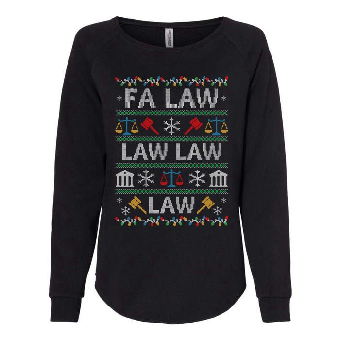 Fa Law Law Vintage Lawyer Ugly Christmas Sweater Womens California Wash Sweatshirt