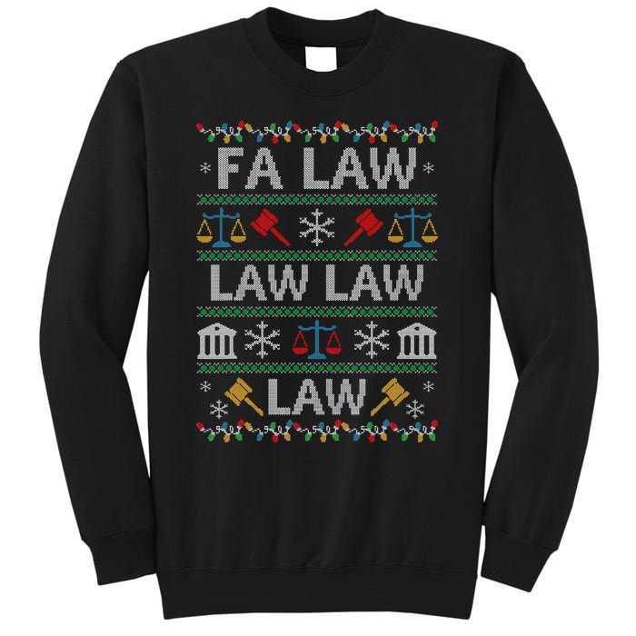 Fa Law Law Vintage Lawyer Ugly Christmas Sweater Tall Sweatshirt