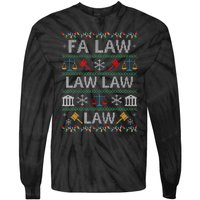 Fa Law Law Vintage Lawyer Ugly Christmas Sweater Tie-Dye Long Sleeve Shirt