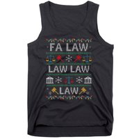 Fa Law Law Vintage Lawyer Ugly Christmas Sweater Tank Top