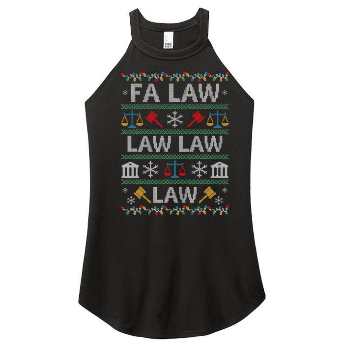 Fa Law Law Vintage Lawyer Ugly Christmas Sweater Women's Perfect Tri Rocker Tank