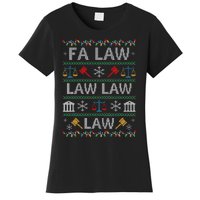 Fa Law Law Vintage Lawyer Ugly Christmas Sweater Women's T-Shirt