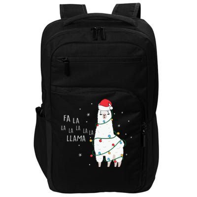 Fa La La Llama Christmas Light Impact Tech Backpack