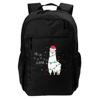 Fa La La Llama Christmas Light Daily Commute Backpack