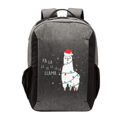 Fa La La Llama Christmas Light Vector Backpack