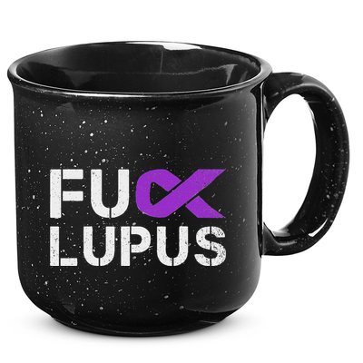 Fuck Lupus Lupus Awareness Month Purple Ribbon 15oz Campfire Ceramic Mug
