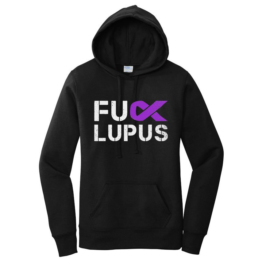 Fuck Lupus Lupus Awareness Month Purple Ribbon Women's Pullover Hoodie
