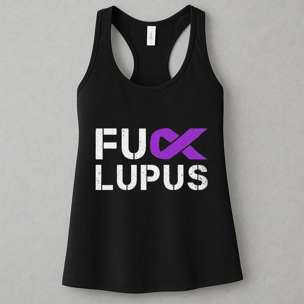Fuck Lupus Lupus Awareness Month Purple Ribbon Womens Tank Top
