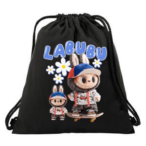 Funny Labubu Lover Cute Labubu Party Meme Drawstring Bag