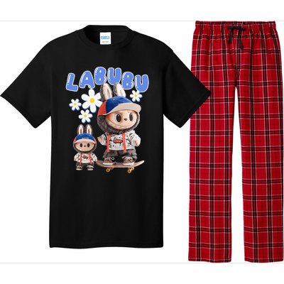 Funny Labubu Lover Cute Labubu Party Meme Pajama Set