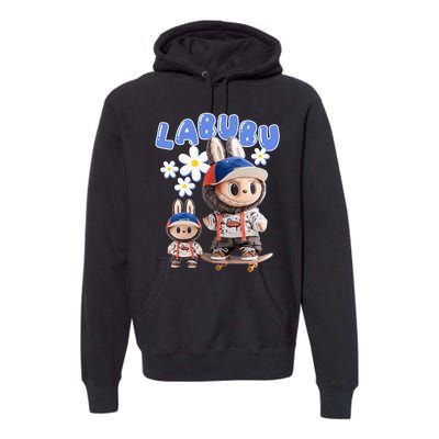 Funny Labubu Lover Cute Labubu Party Meme Premium Hoodie