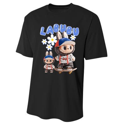 Funny Labubu Lover Cute Labubu Party Meme Performance Sprint T-Shirt